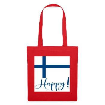 DRAPEAU FINLANDAIS - SIGNE HEUREUX - Sac en tissu - rouge - Devant