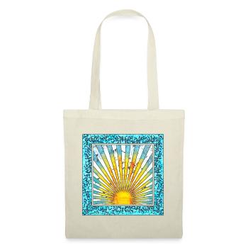 Sunrise with ray pattern - Mallorca Ibiza - Tote Bag - red - Front