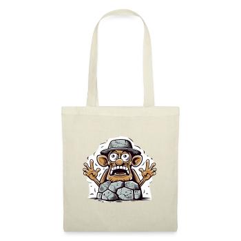 dessin animé broyeur de pierres dessin animé - Sac en tissu - rouge - Devant