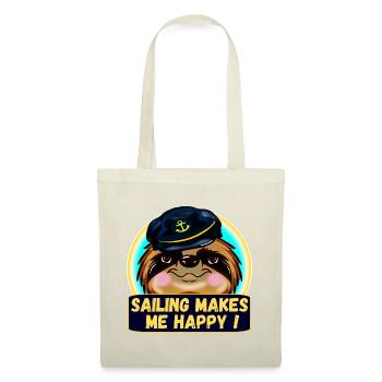 SAILING MAKES ME HAPPY SLOTH CAPTAIN - Tote Bag - red - Front