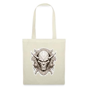 Dark Fantasy Crest Demon Skull RPG Shirt - Tote Bag - red - Front