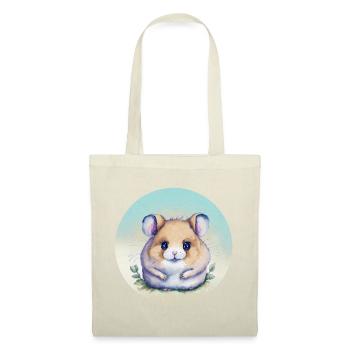 Niedlicher pastellfarbener Aquarellhamster - Stoffbeutel - Rot - Vorne