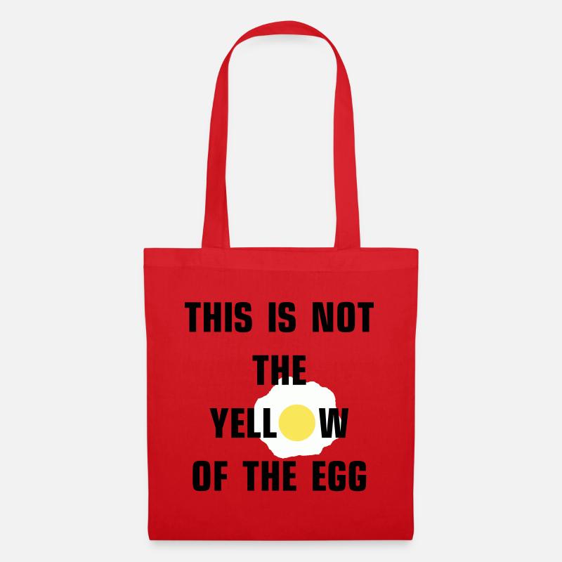 This is not the yellow of the egg - Stoffbeutel - Rot