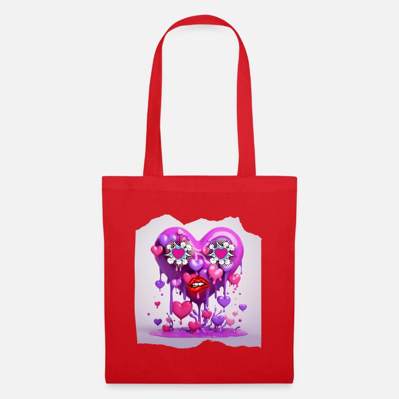 Funny heart - Tote Bag - red
