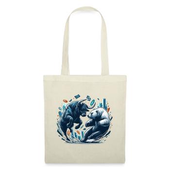 Finance Taureau Bear Fight Wall Street cadeau - Sac en tissu - rouge - Devant