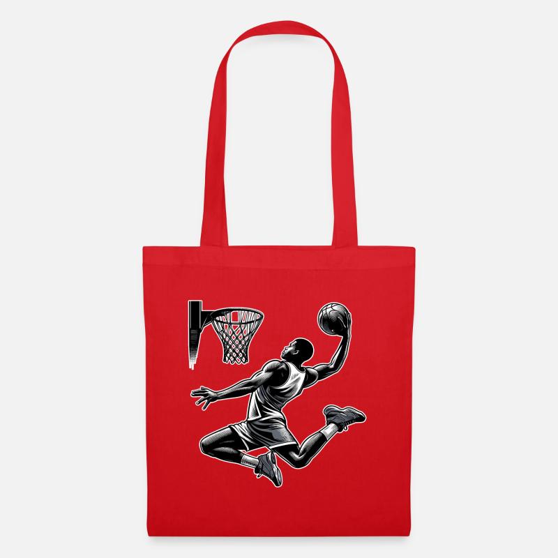 Basketball Dunking Geschenk - Stoffbeutel - Rot