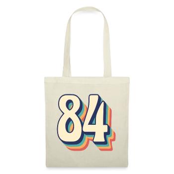 Vintage Retro T-Shirt Number 84 Eighty-Four - Tote Bag - red - Front
