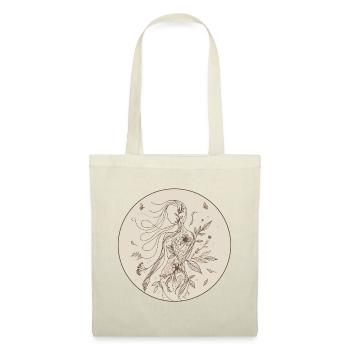 Botanical femininity in an ornamental circle - Tote Bag - red - Front