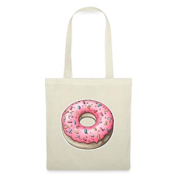 Verspieltes rosa Streusel-Donut-Design - Stoffbeutel - Rot - Vorne