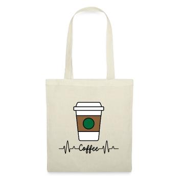 Couleur de la tasse à café - Sac en tissu - rouge - Devant