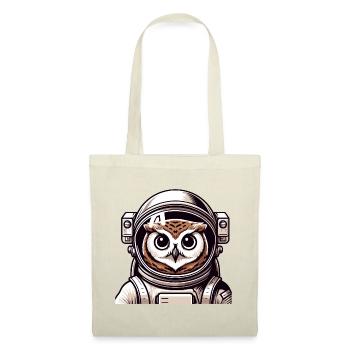 Un hibou astronaute de style dessin animé - Sac en tissu - rouge - Devant