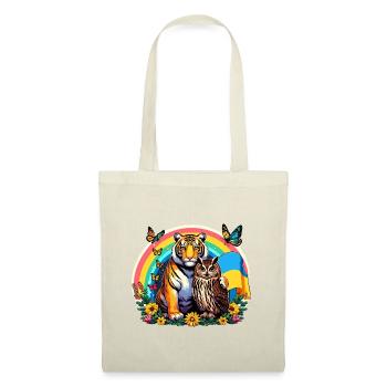 Tiger Owl Rainbow - Tote Bag - red - Front