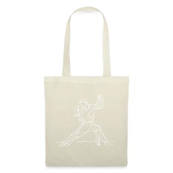 Elegant Tango Line Art – Dance with Grace - Tote Bag - red - Front