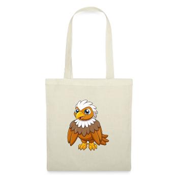 Eagle Cute Mascot Cartoon Character Kawaii - Tote Bag - red - Front