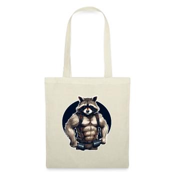 GYM raccoon workout - Tote Bag - red - Front