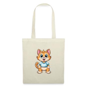 Kitten Cute Cartoon Character Kawaii Clipart - Tote Bag - red - Front