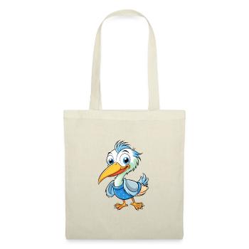 Héron mignon personnage de dessin animé Kawaii Clipart - Sac en tissu - rouge - Devant