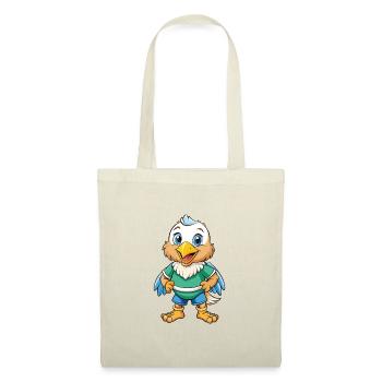 Adler Niedliche Zeichentrickfigur Kawaii Clipart - Stoffbeutel - Rot - Vorne