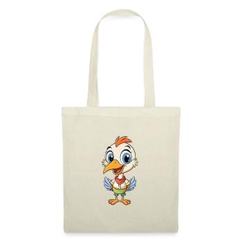 grue mignon personnage de dessin animé Kawaii Clipart - Sac en tissu - rouge - Devant