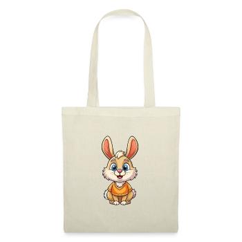 Hase süße Zeichentrickfigur Kawaii Clipart - Stoffbeutel - Rot - Vorne