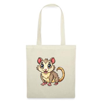 Possum Cute Cartoon Character Kawaii Clipart - Tote Bag - red - Front