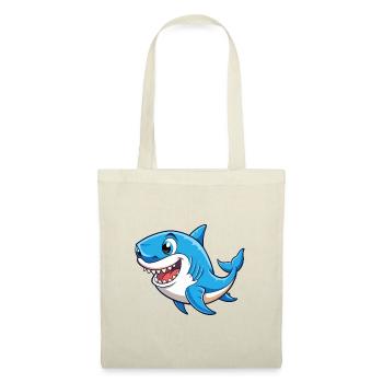 Shark Cute Cartoon Character Kawaii Clipart - Tote Bag - red - Front