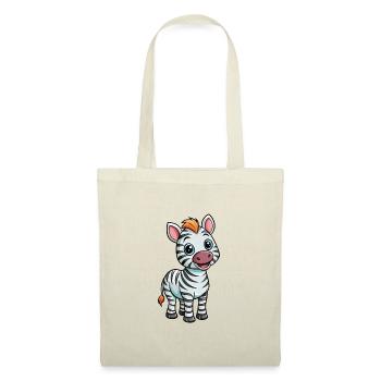 Zebra Cute Cartoon Character Kawaii Clipart - Tote Bag - red - Front