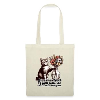 BKH Britisch Kurzhaar Katze Vase umkippen Geschenk - Stoffbeutel - Rot - Vorne