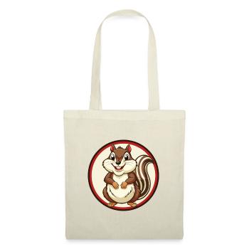 Chipmunk Colorful Kawaii Cartoon Character Clipart - Tote Bag - red - Front