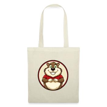 Murmeltier Bunte Kawaii Cartoon Figur Haustier - Stoffbeutel - Rot - Vorne