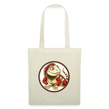 Iguana Colorful Kawaii Cartoon Character Clipart - Tote Bag - red - Front