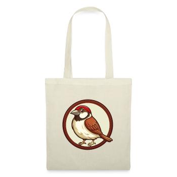 Sparrow Colorful Kawaii Cartoon Character Clipart - Tote Bag - red - Front