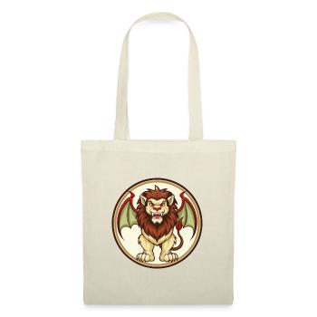 Manticore Coloré Kawaii Dessin Animé Personnage Animal de compagnie - Sac en tissu - rouge - Devant