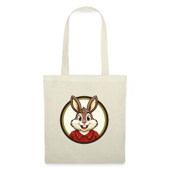 Rabbit Colorful Kawaii Cartoon Character Clipart - Tote Bag - red - Front