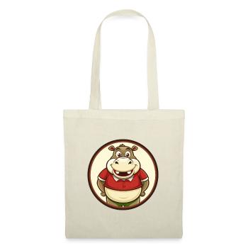 Nilpferd Bunte Kawaii Cartoon Figur Clipart - Stoffbeutel - Rot - Vorne