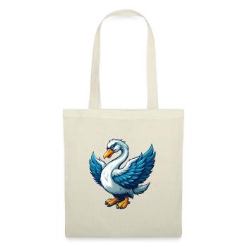 Swan Cool Kawaii Cartoon Charakter Clipart - Stoffbeutel - Rot - Vorne