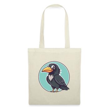 Crow Kawaii Dessin animé Personnage Animal Animal Visage - Sac en tissu - rouge - Devant