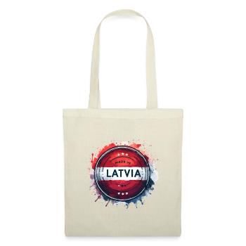 Made in Lettland Geschenk - Stoffbeutel - Rot - Vorne
