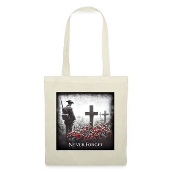 Never Forget World War Remembrance day. Poppy day - Tote Bag - red - Front