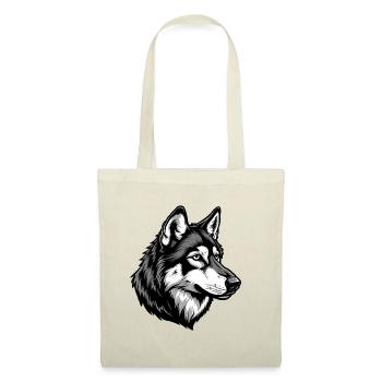 Portrait Illustration of an Stunning Wolf - Tote Bag - red - Front