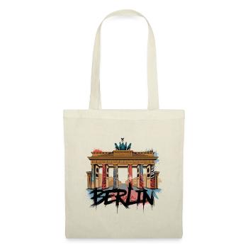 Urbaner Berliner Style – Brandenburger Tor - Stoffbeutel - Rot - Vorne