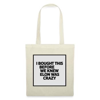 I bought this before we knew Elon was crazy - Tote Bag - red - Front