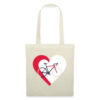 I love my bicycle - Bike and heart - Tote Bag - red - Front