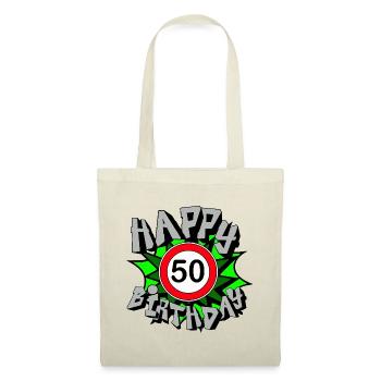 50th Birthday , Happy Birthday 50 (25) - Tote Bag - red - Front