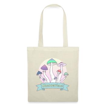 Shroomtime! Psilocybe Cubensis colored design - Tote Bag - red - Front