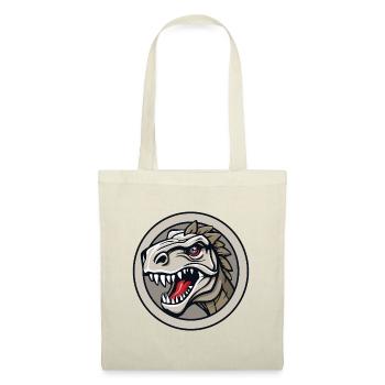 La tête d’un dinosaure à l’allure dangereuse. - Sac en tissu - rouge - Devant