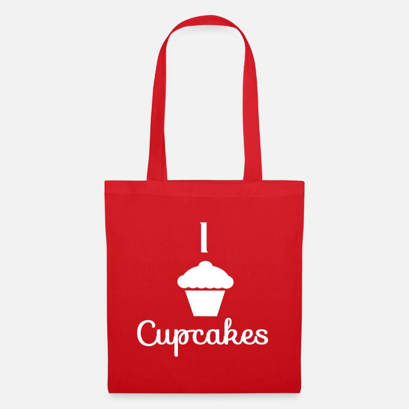 J’adore les cupcakes - Sac en tissu - rouge