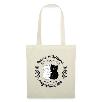 Home is Where My Kitties Are-minimalistisch - Stoffbeutel - Rot - Vorne