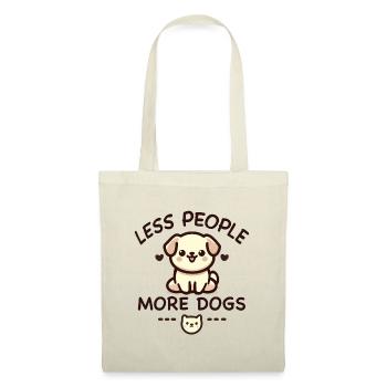 Cadeau humour Moins de gens plus de chiens - Sac en tissu - rouge - Devant