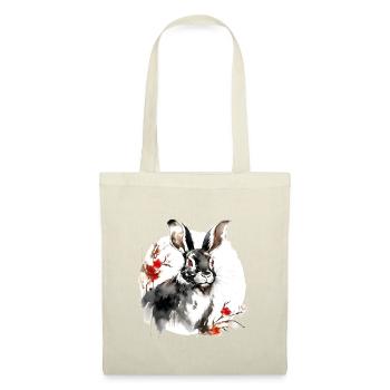 signe du zodiaque chinois Lapin - Sac en tissu - rouge - Devant